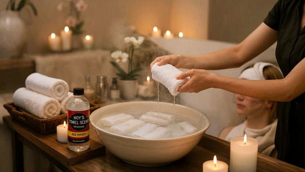 Refreshing scented towel preparation